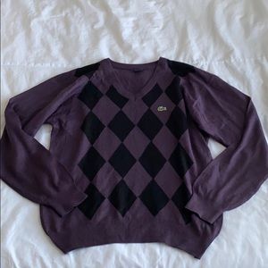 Lacoste oversized argyle sweater